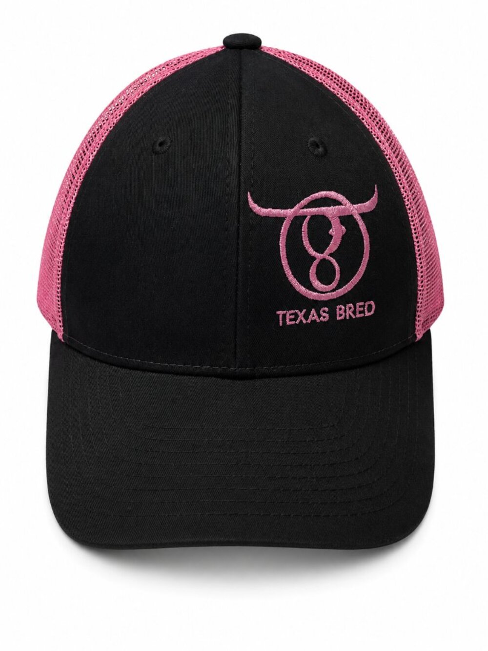 Richardson 115 Texas Bred Black & Pink Trucker Hat Small